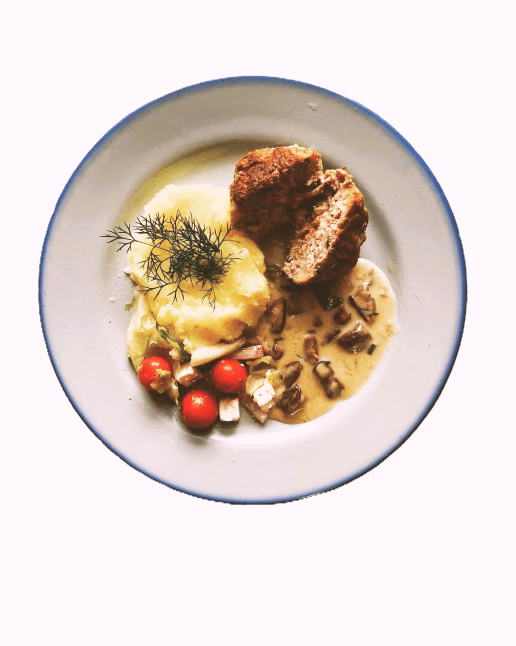 Kotlety mielone z sosem&nbsp;grzybowym.